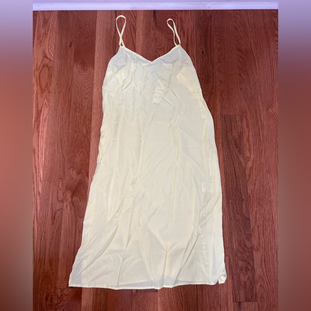 Yellow long sun dress